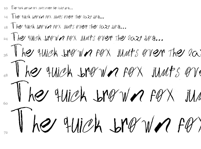 Crative Chalk font waterfall